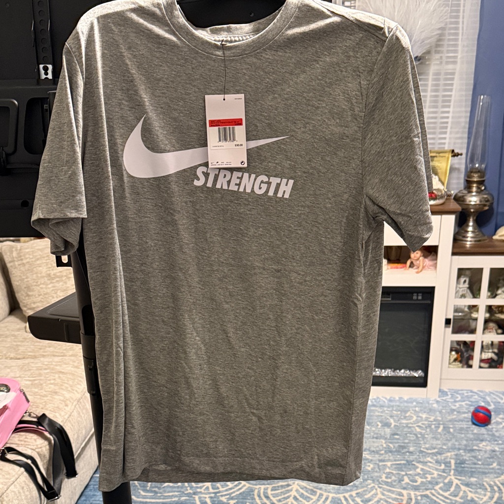 Nike Gray Strength Short Sleeve Men's Tee